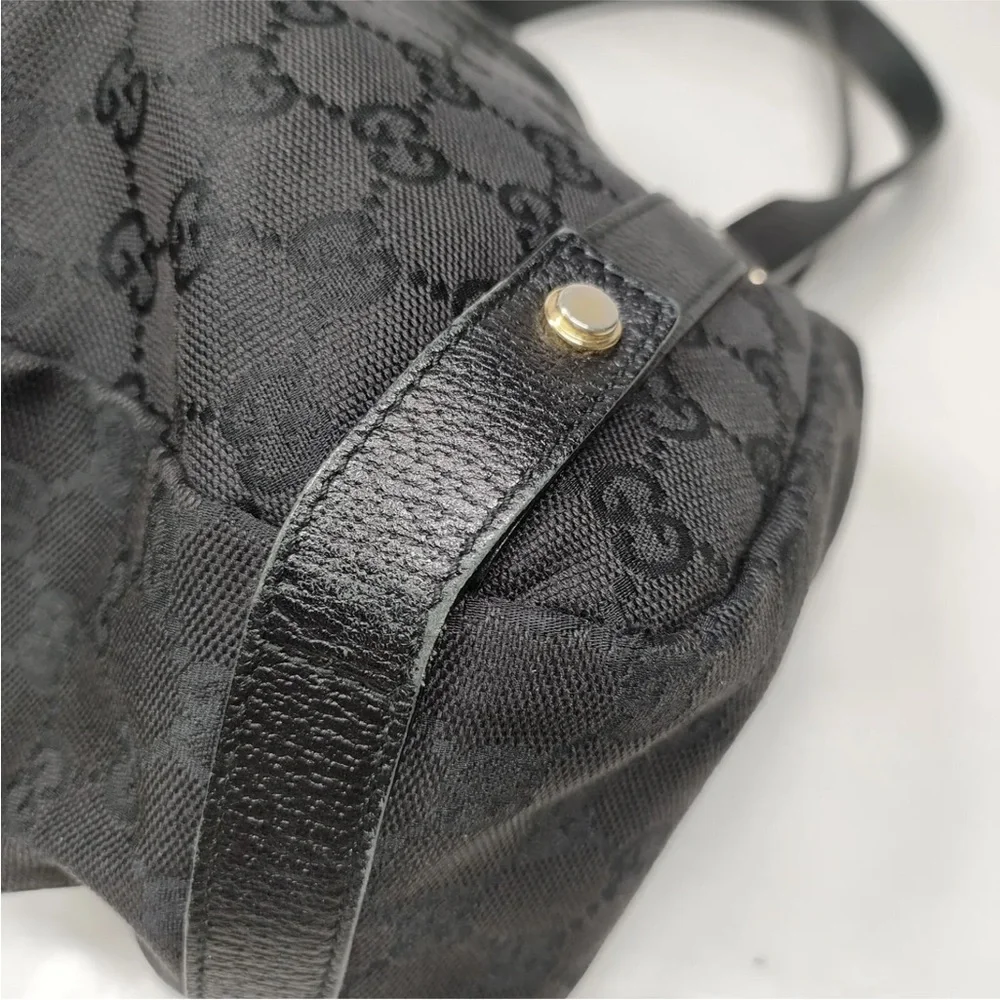 Gucci Black Canvas Leather Bag